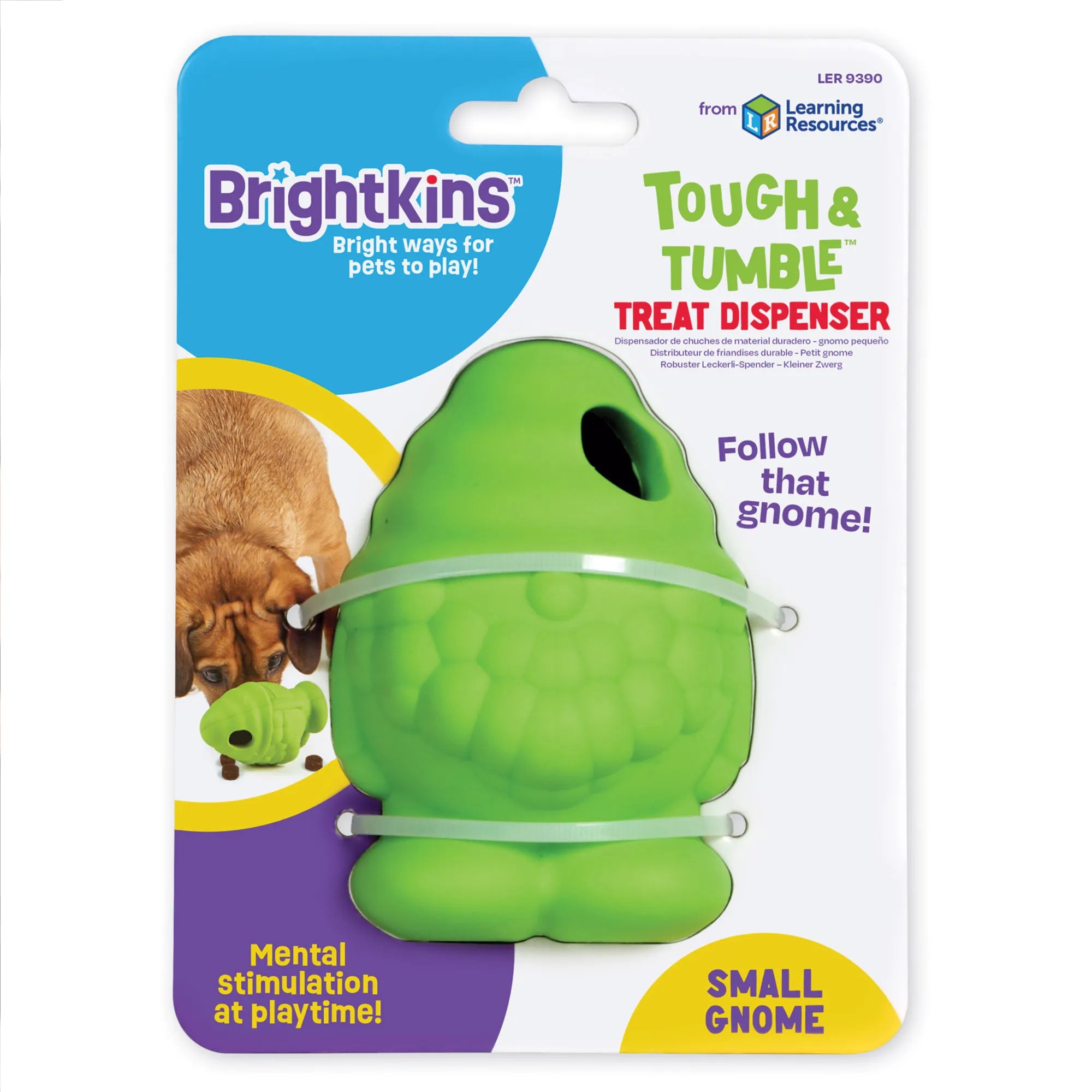 Brightkins Dog Toy Tough & Tumble Gnome Treat Dispenser