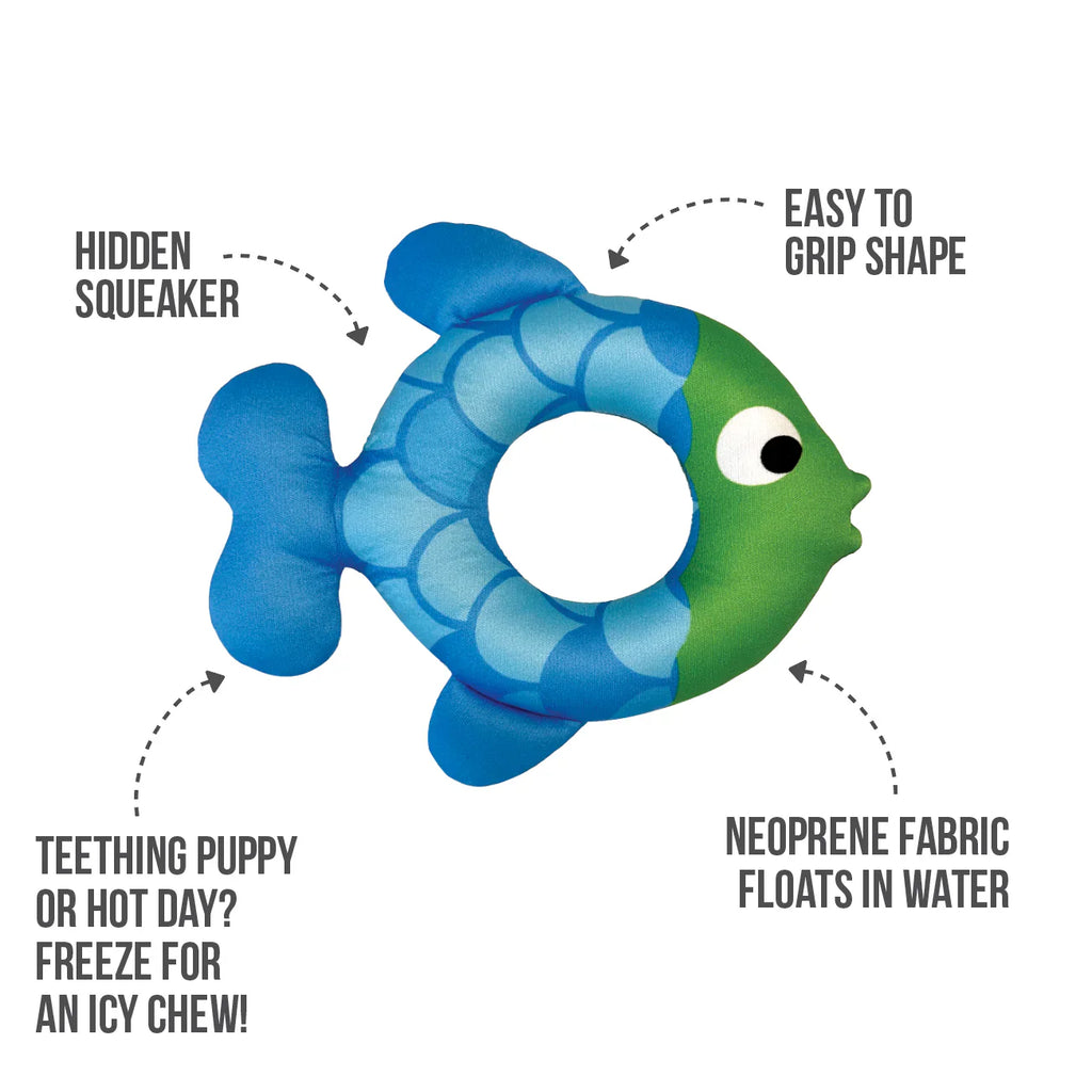 foufou Freeze 'n Float Dog Toy Fish Ring