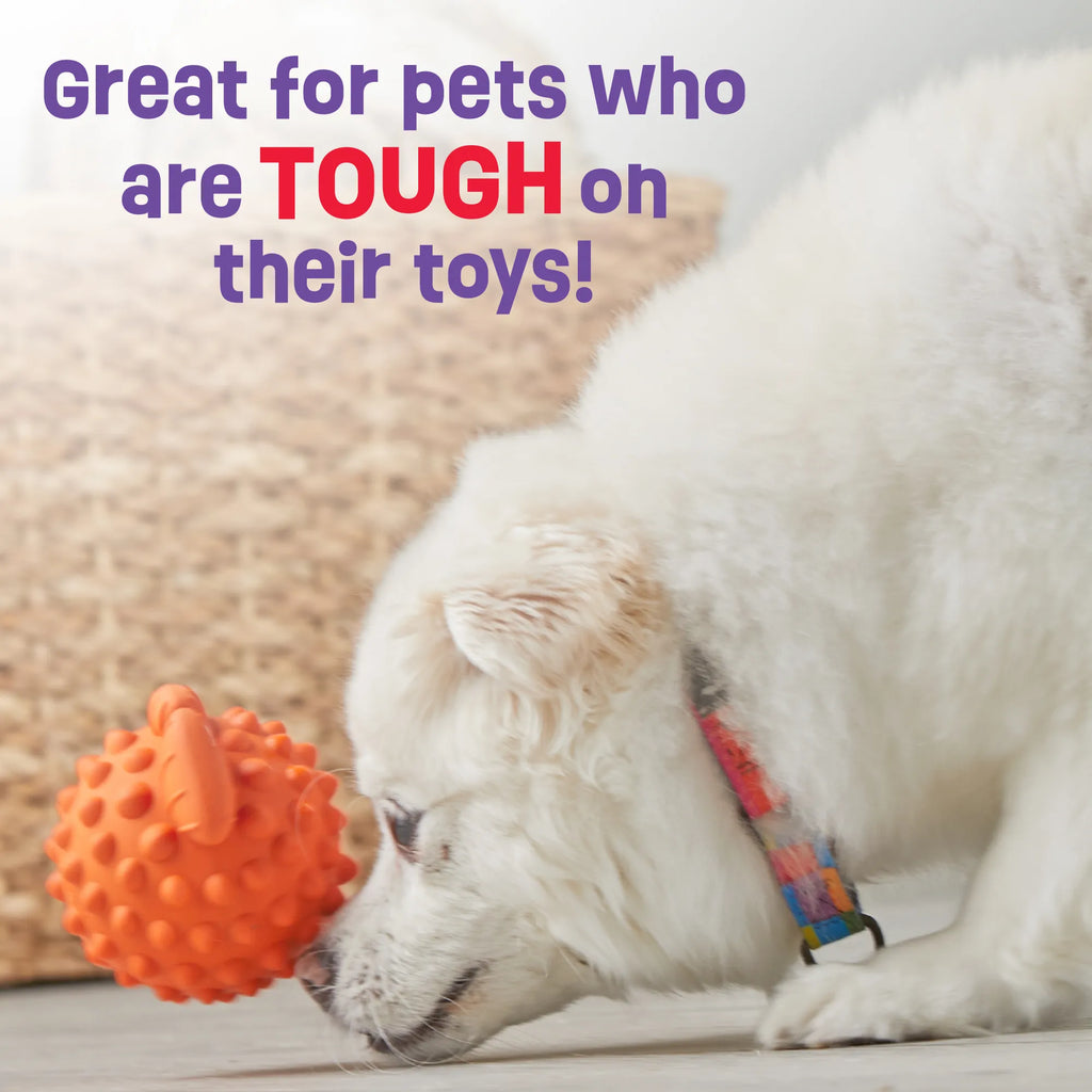 Brightkins Dog Toy Tough & Tumble Pufferfish Treat Dispenser